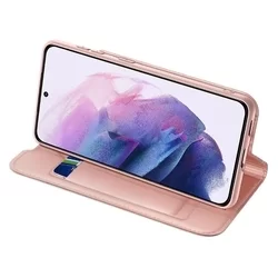 Telefontok Samsung Galaxy S22+ (S22 Plus) - Dux Ducis rose gold flipcover tok-4