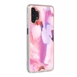 Telefontok Samsung Galaxy A32 5G - UNIQ Graffiti Pink mintás műanyag hátlaptok, szilikon kerettel-1