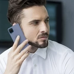 Telefontok Samsung Galaxy A12 Nacho - sötétkék szilikon tok-4