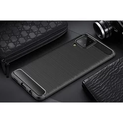 Telefontok Samsung Galaxy A12 Nacho - Carbon Fiber fekete szilikon tok-7