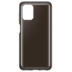 Telefontok Samsung Galaxy A12 Nacho - Eredeti SAMSUNG áttetsző fekete szilikon tok-2