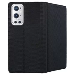 Telefontok OnePlus 9 Pro - fekete mágneses szilikon keretes könyvtok-2