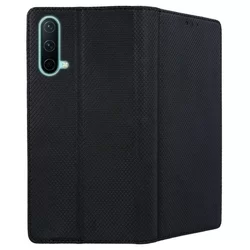 Telefontok OnePlus Nord CE 5G - fekete mágneses szilikon keretes könyvtok-1