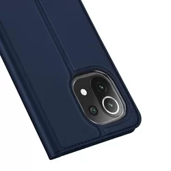Telefontok Xiaomi 11 Lite 5G NE / Mi 11 Lite - Dux Ducis kék flipcover tok-5
