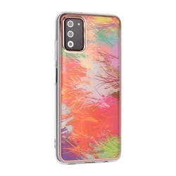 Telefontok Samsung Galaxy A03s - UNIQ Graffiti Red mintás műanyag hátlaptok, szilikon kerettel-1
