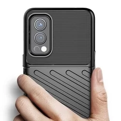 Telefontok OnePlus Nord 2 5G - Thunder fekete ütésálló szilikon hátlap tok-1