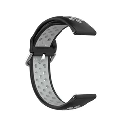 Huawei Watch GT / GT2 / GT2 Pro (42 mm) okosóra szíj - fekete-szürke szilikon szíj-1