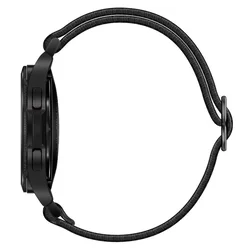 Samsung Galaxy Watch 4 (40 / 42 / 44 / 46 mm) okosóra szíj - Mellow fekete szövet (stretch) szíj (20 mm szíj szélesség)-2