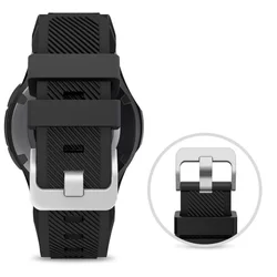 Samsung Galaxy Watch 3 (45 mm) okosóra szíj - TECH-PROTECT Smoothband fekete szilikon szíj (22 mm szíj szélesség)-1