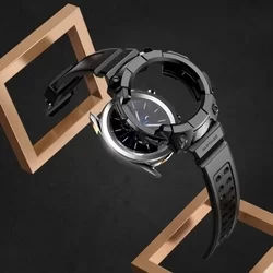 Samsung Galaxy Watch 4 (46 mm) okosóra szíj+tok - SUPCASE Unicorn Beetle Pro fekete szilikon szíj+tok-1