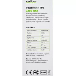 Powerbank: Caliber Power Bank 2200mAh Fehér (EU Blister)-3