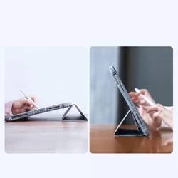 Tablettok XIAOMI PAD 5 / 5 PRO BLACK - Nillkin Bumper - fekete, ütésálló ceruzatartós könyv tok, elcsúsztathatós kameravédővel-5