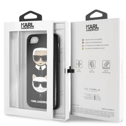 Telefontok iPhone 7 Plus / 8 Plus - Karl Lagerfeld Karl and Choupette Kemény Tok - Fekete-1