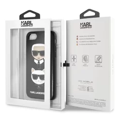 Telefontok iPhone 7 Plus / 8 Plus - Karl Lagerfeld Karl and Choupette Kemény Tok - Fekete-2