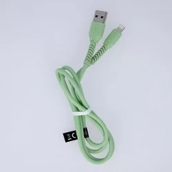 Kábel: Maxlife MXUC-04 - USB / Lightning zöld kábel, 3,0A, 1m-2