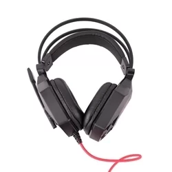 Headset: Maxlife MXGH-200 - fekete/piros fejhallgató mikrofonnal (vezetékes:Jack)-3