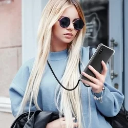 Telefontok Xiaomi Redmi 9A / 9AT - Nyakba akasztós átlátszó, műanyag ütésálló tok-4