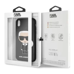 Telefontok iPhone XR  - Karl Lagerfeld Ikonik TPU Tok Fekete-2