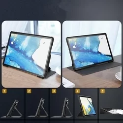 Tablettok Samsung Galaxy Tab S7 FE (SM-T730, SM-T733, SM-T736B) - INFILAND Multiple Angels fekete tablet tok-4