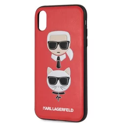 Telefontok iPhone XR -  Karl Lagerfeld Karl and Choupette Red Kemény Tok-1