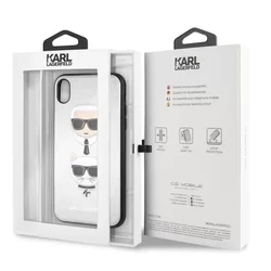 Telefontok iPhone XR  - Karl Lagerfeld Karl and Choupette Ezüst Kemény Tok-3