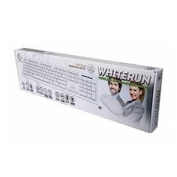 Billentyűzet - REBELTEC Whiterun - vezeték nélküli, fehér billentyűzet (angol kiosztású) + egér-2