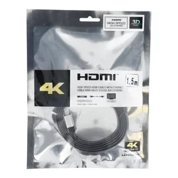Nagy sebességű HDMI / HDMI kábel Ethernettel - 1,5m, fekete-2