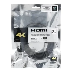 Nagy sebességű HDMI / HDMI kábel Ethernettel - 3m, fekete-2