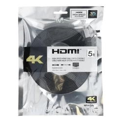 Nagy sebességű HDMI / HDMI kábel Ethernettel - 5m, fekete-2