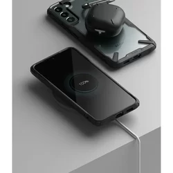 Telefontok Samsung Galaxy S22 - Ringke Fusion X fekete ütésálló tok-3