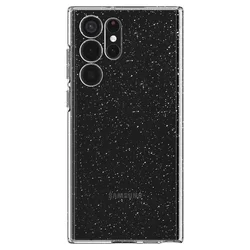 Telefontok Samsung Galaxy S22 Ultra - Spigen Liquid Crystal Glitter átlátszó hátlap tok-3