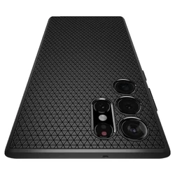 Telefontok Samsung Galaxy S22 Ultra - SPIGEN Liquid Air matt fekete hátlap tok-2