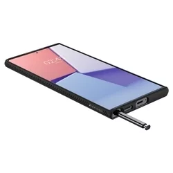 Telefontok Samsung Galaxy S22 Ultra - SPIGEN Liquid Air matt fekete hátlap tok-3