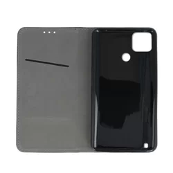 Telefontok Realme C21Y - Smart Magnetic fekete szilikon keretes mágneses könyvtok-3