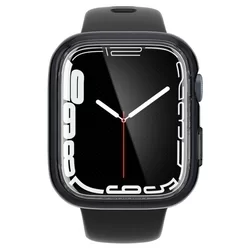Apple Watch 7 / 8 / 9 (45 mm) okosóra tok - SPIGEN Space Crystal szürke átlátszó szilikon tok-4