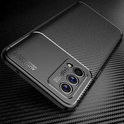 Telefontok Realme GT Master 5G - TpuCarbon fekete szilikon hátlap tok-2