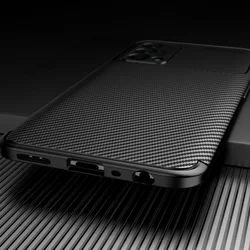 Telefontok Realme GT Master 5G - TpuCarbon fekete szilikon hátlap tok-3