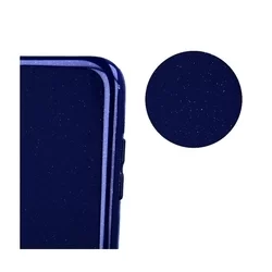 Telefontok Samsung Galaxy M22 - Jelly kék szilikon hátlap tok (csillámos)-2