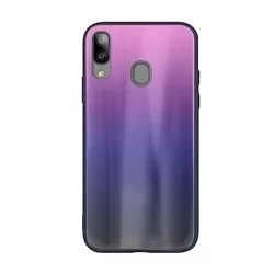 Telefontok Samsung Galaxy A20e - pink-fekete üveg hátlaptok-1
