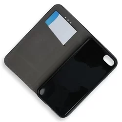 Telefontok iPhone SE3 2022 - fekete mágneses szilikon keretes könyvtok-2