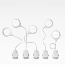Univerzális asztalhoz csíptethető vezeték nélküli LED lámpa + fehér USB/ MicroUSB kábel-5