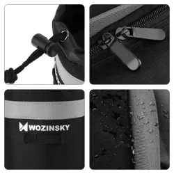 Biciklis tartó: Wozinsky WBB3BK - Univerzális, vízálló kerékpár csomagtartóra szerelhető, fekete táska, vállpánttal-3