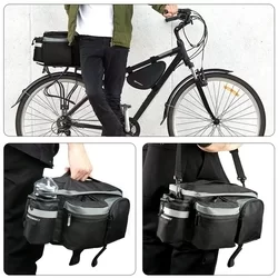 Biciklis tartó: Wozinsky WBB3BK - Univerzális, vízálló kerékpár csomagtartóra szerelhető, fekete táska, vállpánttal-5