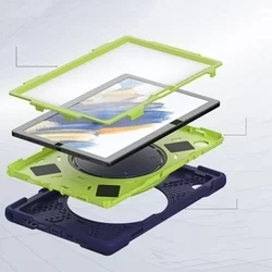 Tablettok Samsung Galaxy Tab A8 10.5 X200 / X205 - Tech-Protect X-Armor ütésálló, kitámasztható kék/zöld tablet tok-2