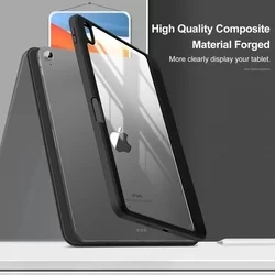 Tablettok iPad Air 5 (2022,10,9 coll) - INFILAND Crystal Case fekete tablettok, ceruzatartóval-2