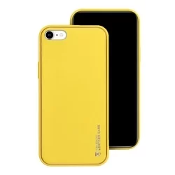 Telefontok iPhone SE3 2022 - Forcell műbőr hátlap tok, sárga-1