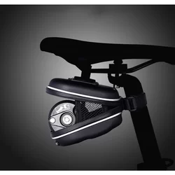 Biciklis tartó: Sahoo 13875-SA - Univerzális, vízálló kerékpárülésre szerelhető, fekete táska-3