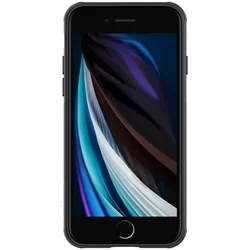 Telefontok iPhone SE3 2022 - Nillkin csúsztatható kameravédős fekete hátlap tok-3