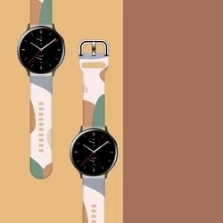 Samsung Galaxy Watch 3 (41 mm) okosóra szíj - Strap Moro color 11 színes szilikon szíj (szíj szélesség: 20 mm)-1