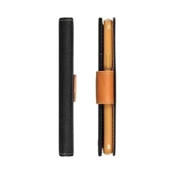 Samsung Galaxy A53 5G Telefontok - Canvas fekete mágneses szilikon keretes könyvtok-4